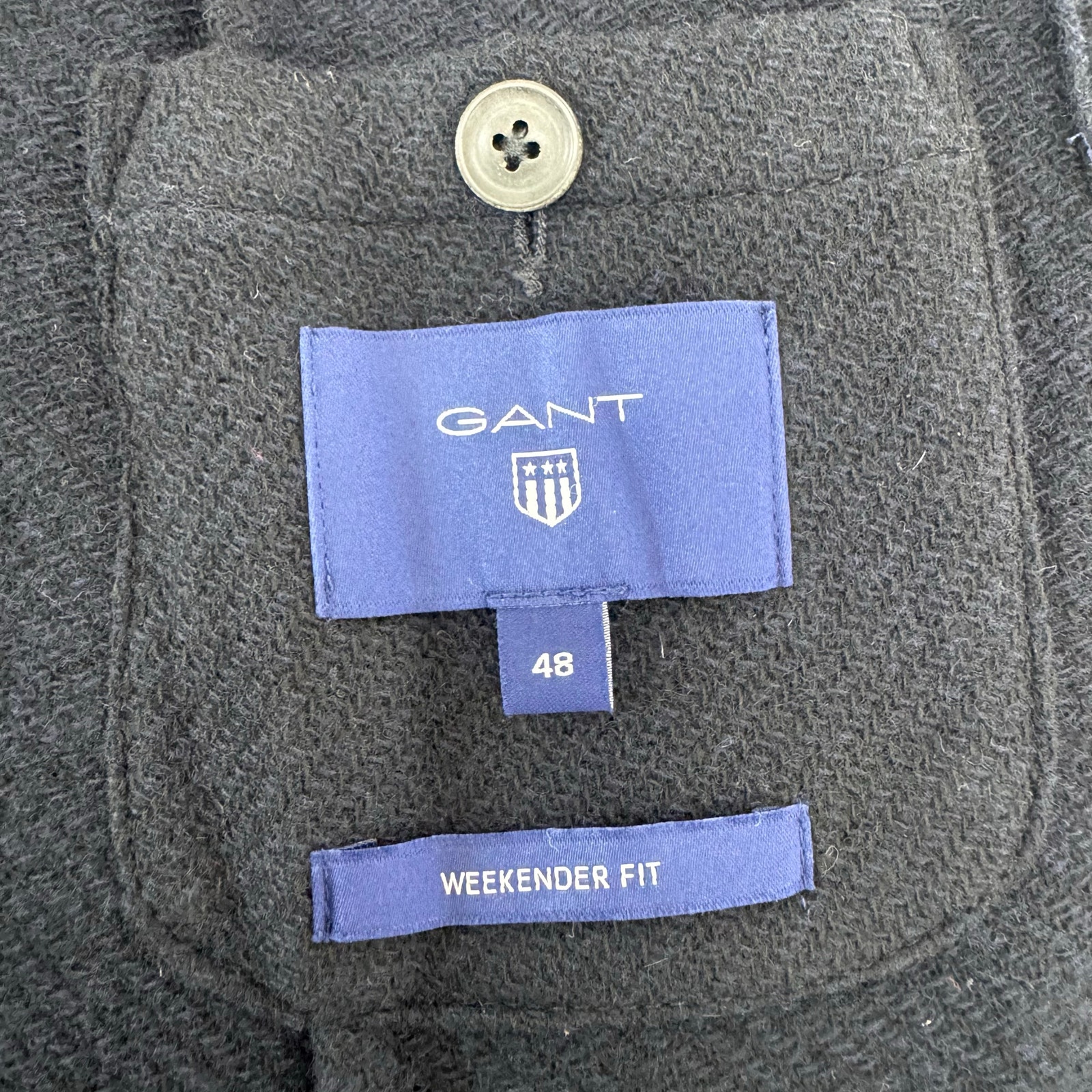 Nwt Gant The Loden Wool Blend Blazer Weekender Fit Dark Navy Ue 48/Us 38/Small — image 6 of 8